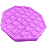 Jucarie antistres din silicon, Pop it now, forma octogon Mov, 13 cm